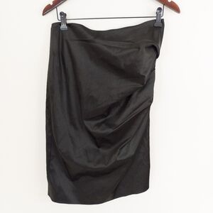 Nougat London Ruched Draped Black Skirt Size 2